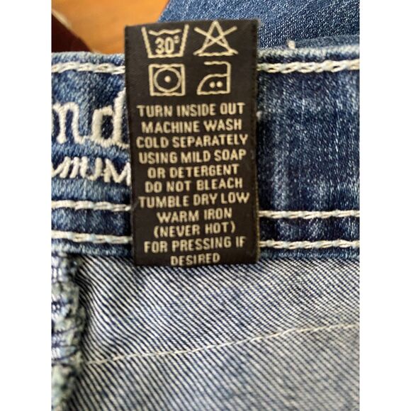 Love Indigo Bootcut Embordered Denim Jeans Women Size 10 - Picture 10 of 11